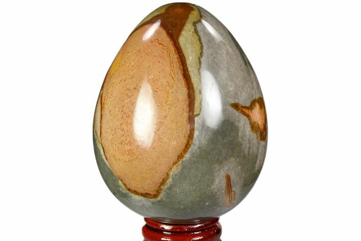Polished Polychrome Jasper Egg - Madagascar #104674